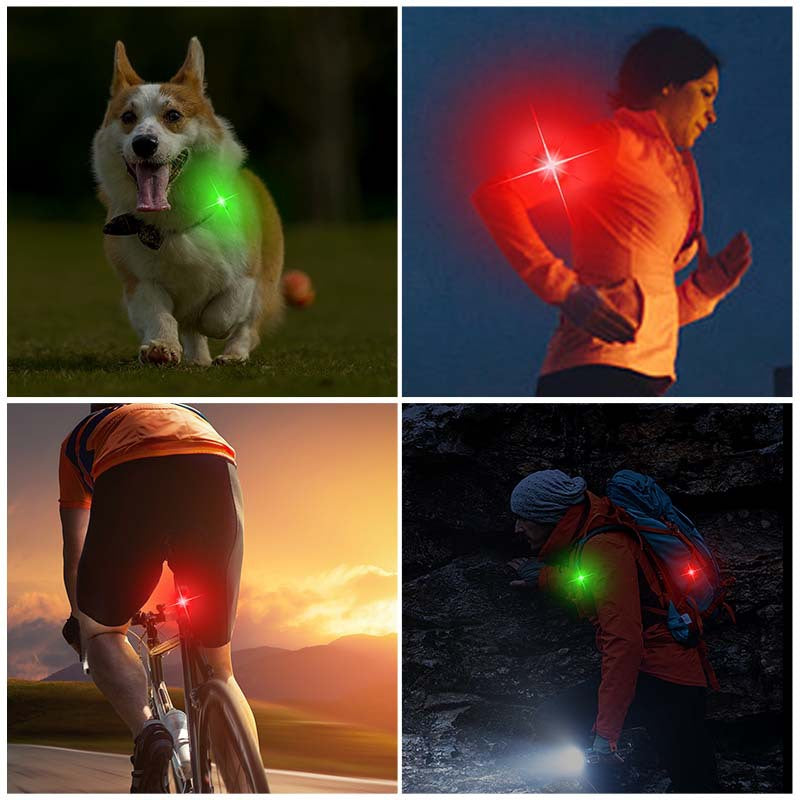 LED Safety Light for Night Running, Dogs, and Bikes