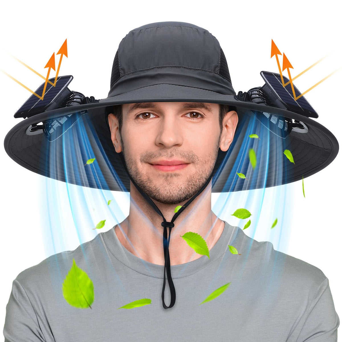 Men's SolarVent Shade Hat with Dual Fans