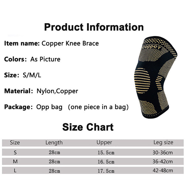 Outdoor Cycling Basketball Copper Ion Knee Sleeve